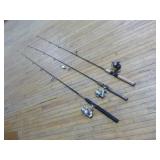 3 Fishing Rods and Reels
