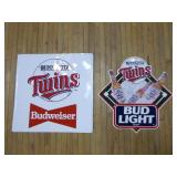 2 Minnesota Twins Tin Signs
