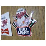 2 Minnesota Twins Tin Signs