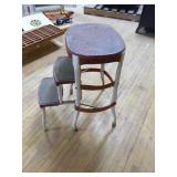 Vintage Metal Step Stool