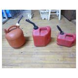 3 Gas Cans with Nozzles