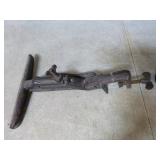 Vintage Sharpening Vise and Grinding Wheel