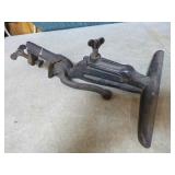 Vintage Sharpening Vise and Grinding Wheel