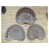 3 Vintage Tractor Seats