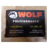 4 Boxes of Wolf Polyformance Steel Case Cartridges