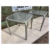 (2) Metal Patio Side Tables