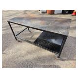 Heavy Duty Rolling Welding Table 1/4 Thick Metal Top with Lockable Wheels