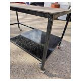 Heavy Duty Rolling Welding Table 1/4 Thick Metal Top with Lockable Wheels
