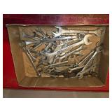 Box of Multiple Assorted Sized Wrenches Most are Craftsman