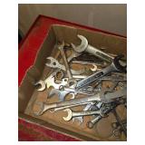 Box of Multiple Assorted Sized Wrenches Most are Craftsman