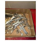 Box of Multiple Assorted Sized Wrenches Most are Craftsman