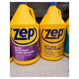 Large Assortment of Zep Floor Products, Most Jugs Full to Almost Full