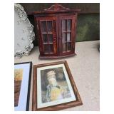 Home Decor 4 Nature pictures Metal Flower Clock Wooden Box
