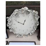 Home Decor 4 Nature pictures Metal Flower Clock Wooden Box
