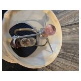 Small Decorative Glass Lamp with Shade