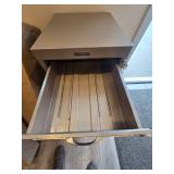 3 Drawer Rolling Metal File Cabinet with Key