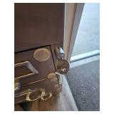 3 Drawer Rolling Metal File Cabinet with Key