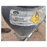 Oxygen and Acetylene Tanks with Rolling Cart