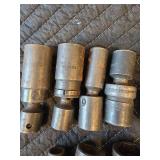 Various Size Swivel Sockets and Adapters, Snap-on, Mac Standard and Metric Sizes