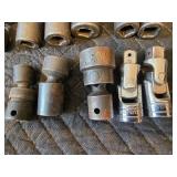 Various Size Swivel Sockets and Adapters, Snap-on, Mac Standard and Metric Sizes