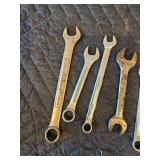 Assorted Size Wrenches, Metric and Standard Sizes, Snap-on, Craftsman, Etc.
