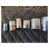 Assorted Deep and Shallow Sockets, Standard and Metric, Various Sizes, Mostly Snap-on, Some Mac and Craftsman