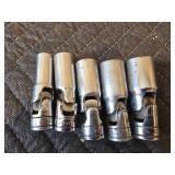 Snap-on Deep Swivel Sockets 7/16"-11/16", Shallow Snap-on Sockets 3/8",7/16",1/2",15mm,11/16