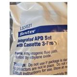 Box of Baxter L5C4531 Integrated APD Set with Cassette 3-Prong Non-Pyrogenic Fluid Path Expires 8-14-2030 Approximately 25-30 Bags in Box