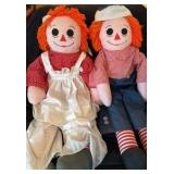 handmade Raggedy Ann and Andy dolls