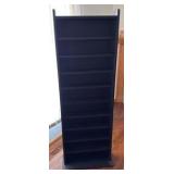 Black media storage cabinet for CDs or movies