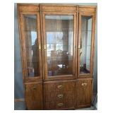 Drexel Heritage Display Cabinet with glass shelves and storage underneath