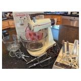 Sun beam Deluxe master mixer with dough hooks plus a GE electric slicing knife