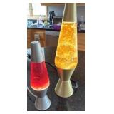 two lava lamps