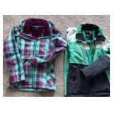 Northface extra small ski jacket along with  ORAGE brand ski jacket