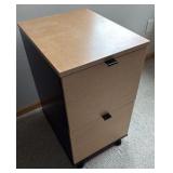 two drawer veneer file cabinet