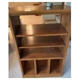 Oak stereo or bookcase cabinet