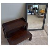 Drexel bed, steps or table topper along with a wonderful Antique mirror