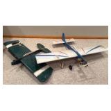 vintage handcrafted airplanes with toolbox used for repairs
