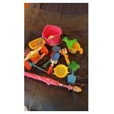 kids sandbox set with lots of toys