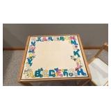 small vintage Kids Table with chair