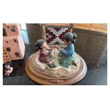 Signed piece from the Spirit Trail Navajo Native American Heritage collection plus a Lighted Adobe House