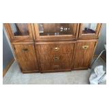Drexel Heritage Display Cabinet with glass shelves and storage underneath