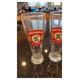 Lowenbrau Munchen Export Hell beer glasses