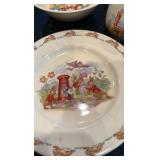 Royal Dalton Bunnykins babyset with plate with bowl and cup