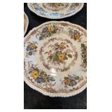 set a four Apple Blossom labeled decorative plates made in Ridgeways England