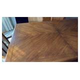 Drexel Heritage dining table with six chairs and pads and extra leaves