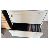 Steelcase two drawer file cabinet with lock and