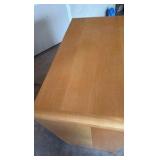 Solid three drawer dresser, light oak color