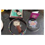 Oscar Mayer product advertisement and 1997 Super Bowl watches