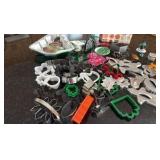 vintage cookie cutters, cake, decorating embellishments, and a great cookie book